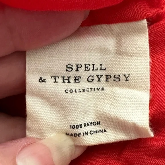 Spell and the gypsy collective vintage Delilah Ruby Mini Skirt M & S - Picture 7 of 8